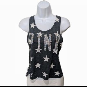 PINK Victoria's SecretTank Top XS 90s Y2K Grunge Stars Beach 8500